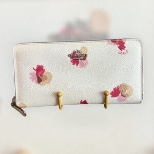EUC Coach- Floral Zip Around Wallet